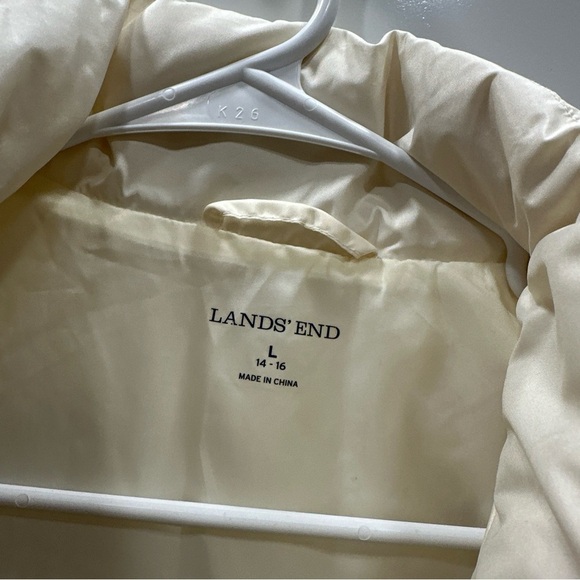 White Puffer Vest women’s large‎ lands end - Picture 5 of 7